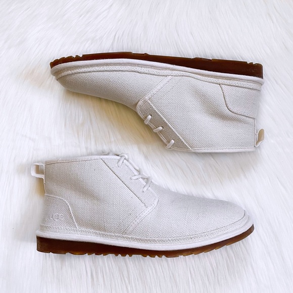 UGG Men’s Neumel Natural Hemp Canvas Chukka Boots - Picture 6 of 7